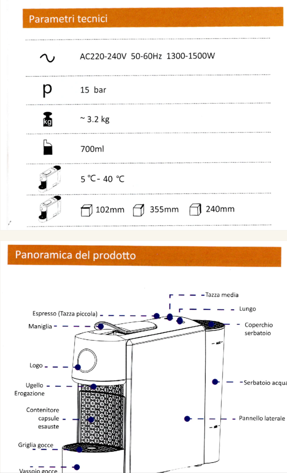 3 Touch-1Kaffeemaschine 19,90€ + 400 Kapsel Messina Touch compatibili con A Modo Mio 21,50€