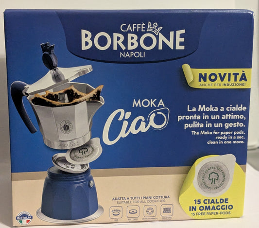 Moka Ciao+ 15 Pads Ese 44 mm Als Geschenk Borbone Blue