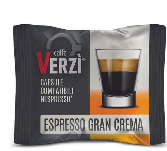50 kapsel Verzì Espresso Gran Crema Kompatibel mit Nespresso-Maschinen